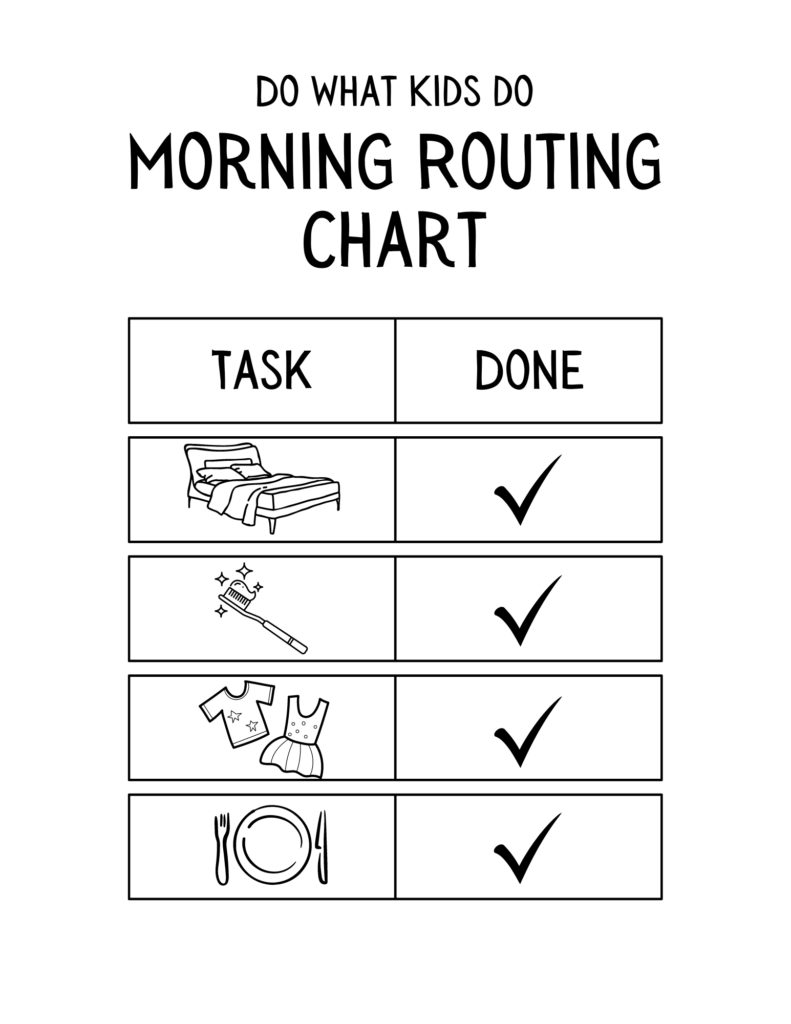 Establish a Morning Routine: Build Your Own Interactive Routine Chart ...